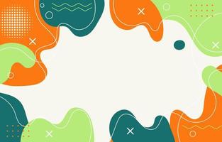 abstract fluid memphis doodle background vector