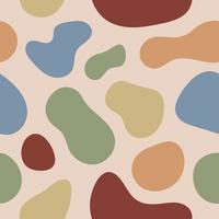 abstract seamless flat blob doodle  pattern vector