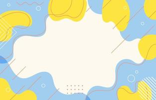 abstract fluid memphis doodle background vector