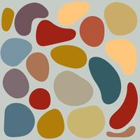 abstract seamless flat blob doodle  pattern vector