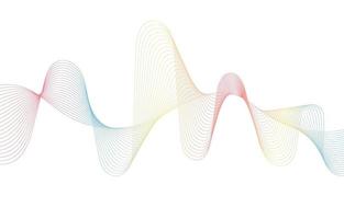 Abstract Sound Wave Line Background vector