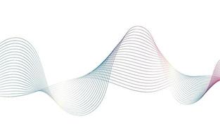 Abstract Sound Wave Line Background vector