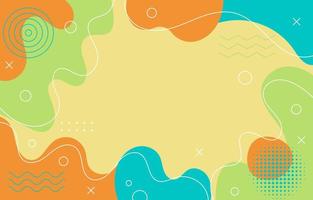 abstract fluid memphis doodle background vector