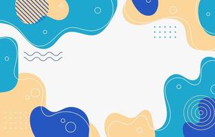 abstract fluid memphis doodle background vector