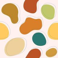 abstract seamless flat blob doodle  pattern vector