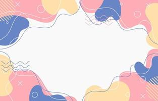 abstract fluid memphis doodle background vector
