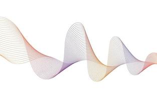 Abstract Sound Wave Line Background vector