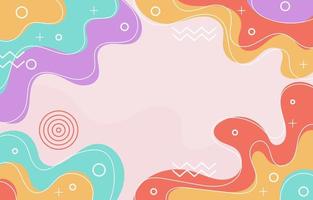 fondo de doodle de memphis fluido abstracto vector