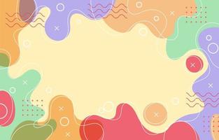 abstract fluid memphis doodle background vector