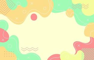 abstract fluid memphis doodle background vector