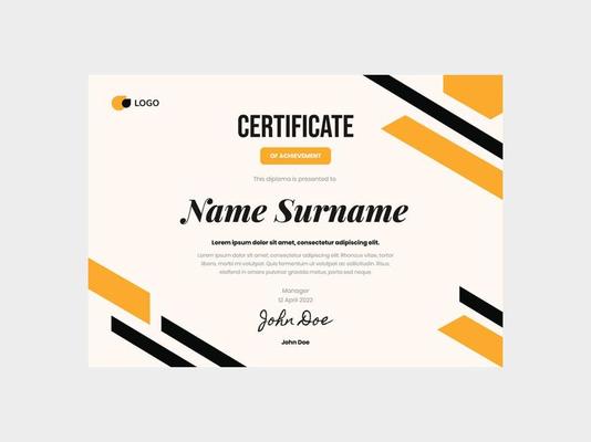 Modern Line Technology Certificate Template