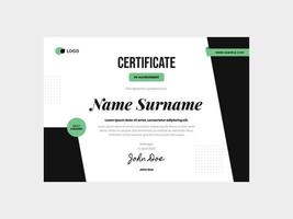 Simple Green Highlight Certificate Template vector