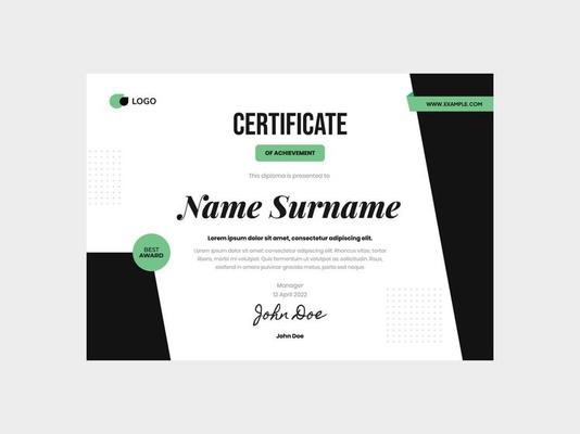 Simple Green Highlight Certificate Template