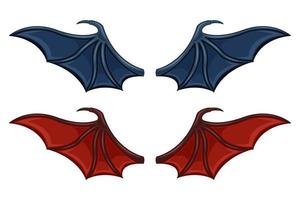 vampire open wings cartoon style isolated white background vector