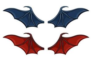 vampire open wings cartoon style isolated white background vector