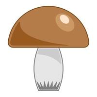 white mushroom isolated cartoon style isolated vector