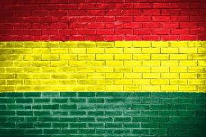 fondo de textura de pared de bandera de bolivia foto