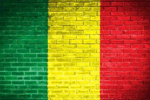 Fondo de textura de pared de bandera de Malí foto