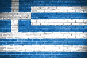 greece flag wall texture background photo