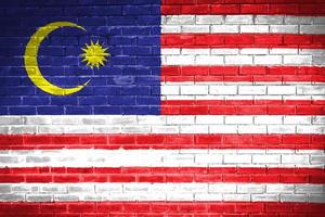 malaysia flag wall texture background photo