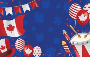 Happy Canada Day Element Background vector