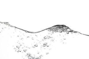 Splashing water surface with a white background photo