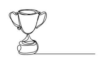 trofeo ganador, estilo de dibujo lineal, diseño vectorial vector