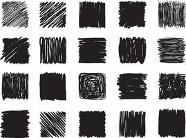 Vector set of square free hand brush element