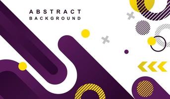 yellow and purple geometric shapes abstract background vector