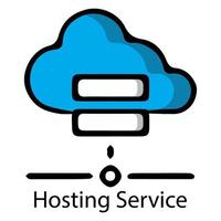 Icon Hosting Service Vector Illustration