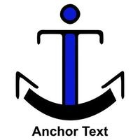 Icon Anchor Text Vector Illustration