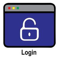 Icon Login Vector Illustration