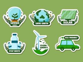 Green Technology Sticker vector