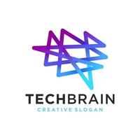 Brain Logo Design Vector Template