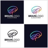 plantilla de vector de diseño de logotipo de cerebro