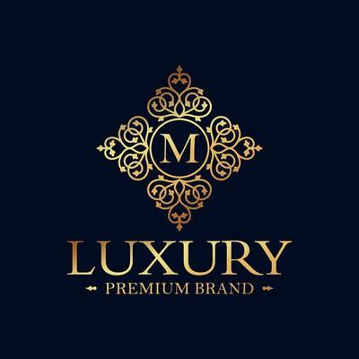 Floral Heraldic Luxury circle Logo template in vector for Restaurant, Royalty, Boutique, Cafe, Hotel, Jewelry, Fashion and other vector illustration