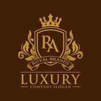 Royal Luxury Heraldic Crest Logo Design Concept Vector Template