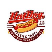 Hot Dog Logo Vector Illustration