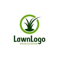 Lawn care logo design template vector