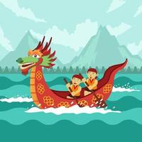 Chinese Dragon Boat Festival vector