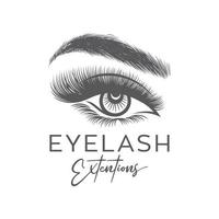 Luxury Beauty Eyelashes Logo Vector illustration