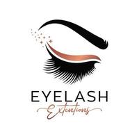 Luxury Beauty Eyelashes Logo Vector illustration