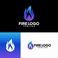 plantilla de vector de logotipo de llama de fuego