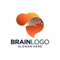 plantilla de vector de diseño de logotipo de cerebro