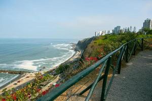 Beautiful colonial buildings and streets in the Peruvian capital, Lima Editorial photo. photo