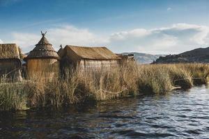 Lake Titicaca is the largest lake in South America and the highest navigable lake in the world. photo