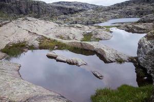 coloridas escenas de montaña en noruega. hermoso paisaje de noruega, escandinavia. paisaje de montaña de noruega. naturaleza en verano. foto