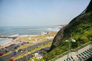 Beautiful colonial buildings and streets in the Peruvian capital, Lima Editorial photo. photo