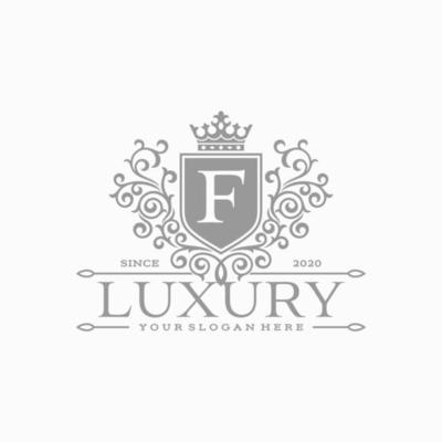 Floral Heraldic Luxury circle Logo template in vector for Restaurant, Royalty, Boutique, Cafe, Hotel, Jewelry, Fashion and other vector illustration