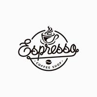 plantilla de diseño de logotipo de cafetería. emblema de café retro. arte vectorial vector